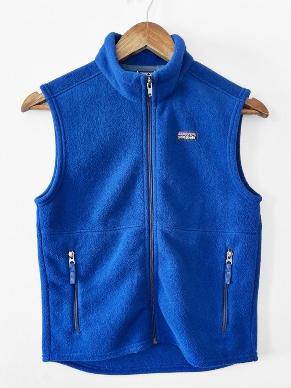 Patagonia Kids Blue Synchilla Fleece Vest Size 10 EUC